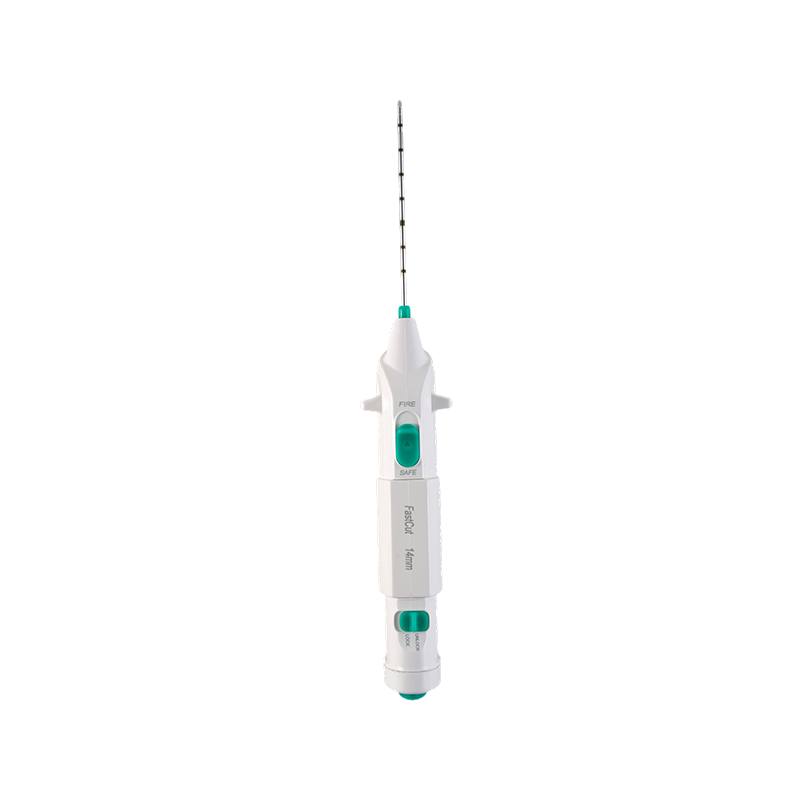 Aguja de biopsia desechable